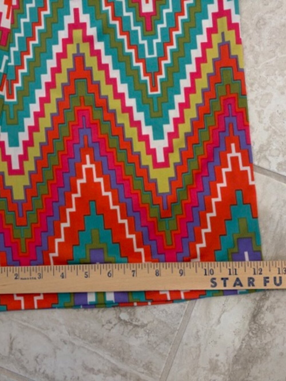 NWT Rock 47 Wrangler Wide Leg Multicolor Chevron Palazzo Pants Sz Med Hippie 70s - Picture 7 of 9